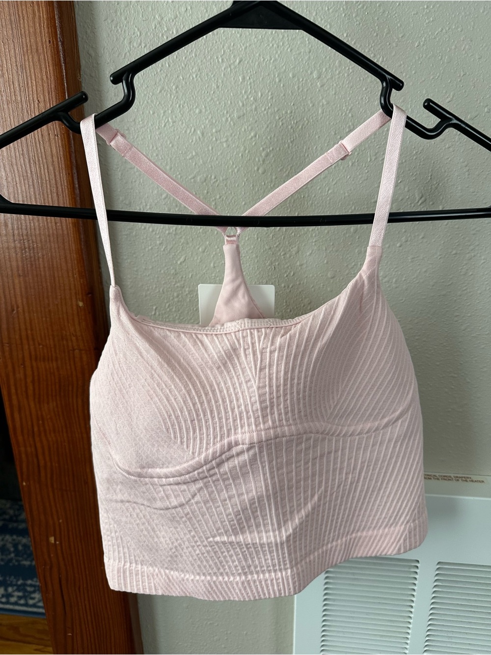 lululemon athletica Light Pink Ribbed Seamless Tank Bra